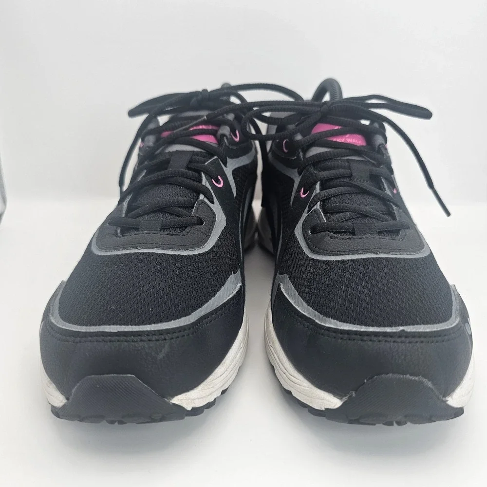 Ryka Sky Walk Fit Womens 8.5M Black Gray Pink Walking Athletic Shoes 903613